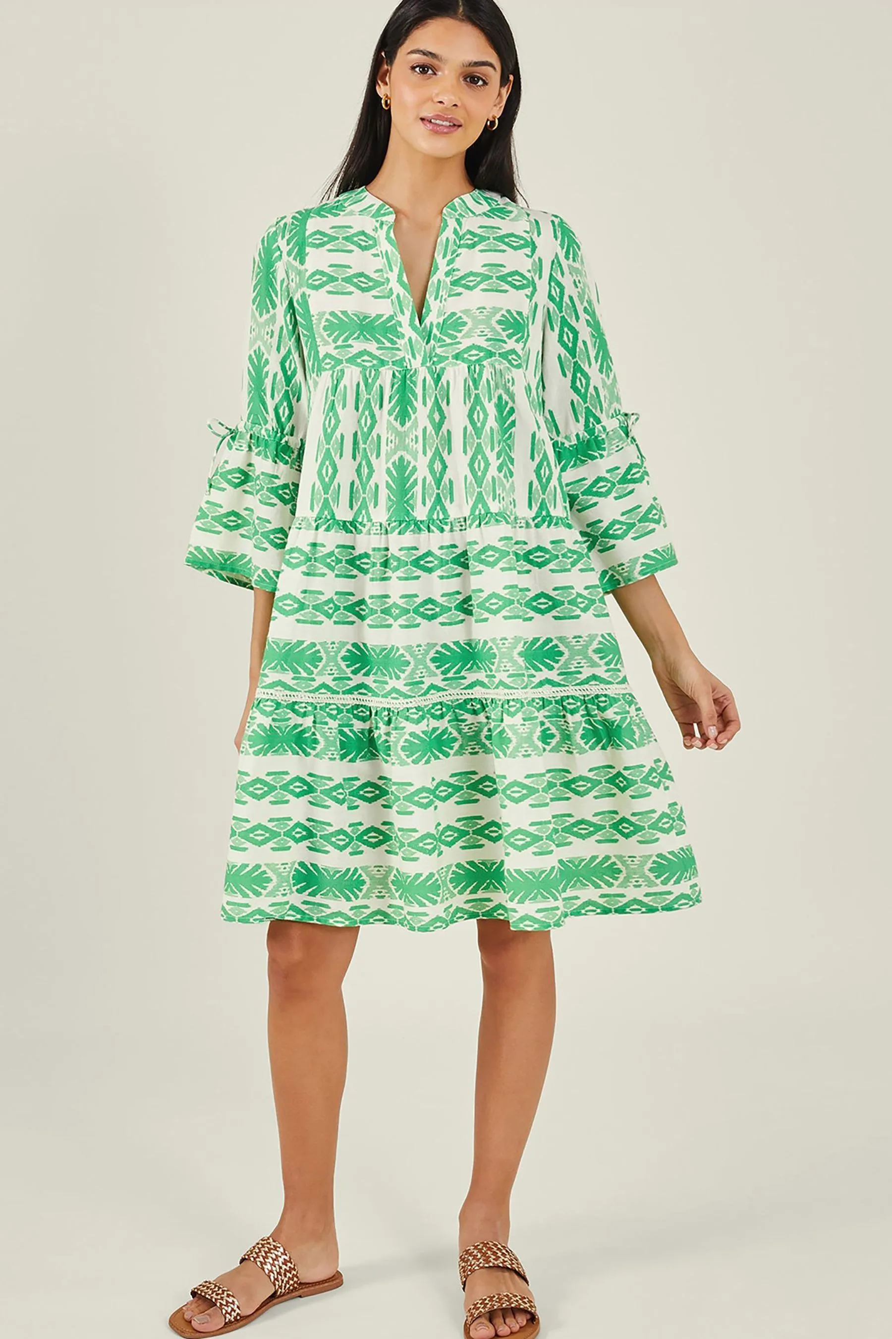 Accessorize Stampa - Abito in jacquard con maniche svasato