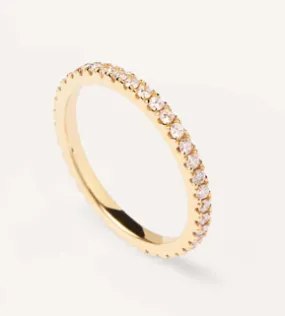Anello eternity oro giallo e diamanti
