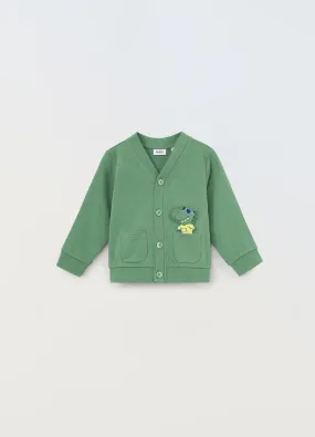 BLUKIDS  Cardigan in french terry di puro cotone neonato