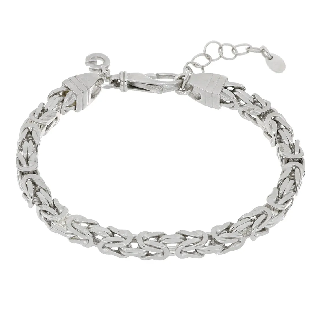 Bracciale bizantina uomo argento