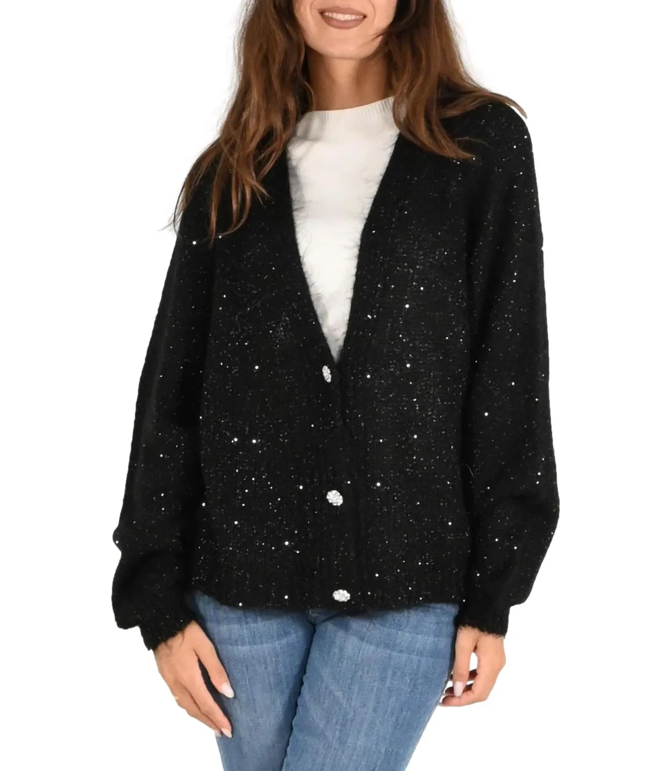 Brand KONTATTO Kontatto Cardigan Nero Donna