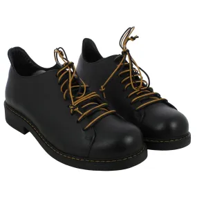 BRAND  Scarpa Stringata in Pelle Nera 