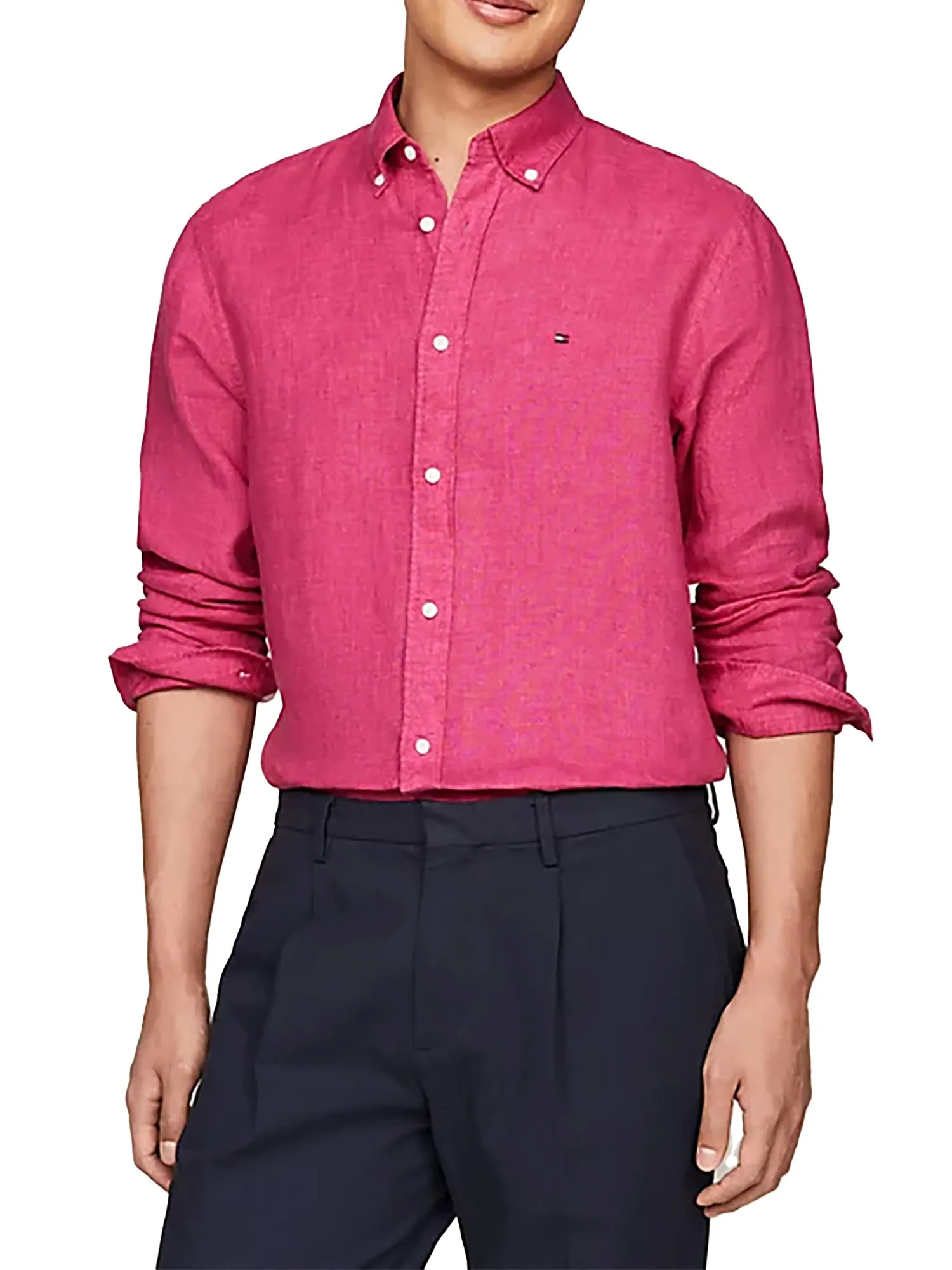 Camicia pigment dyed fucsia