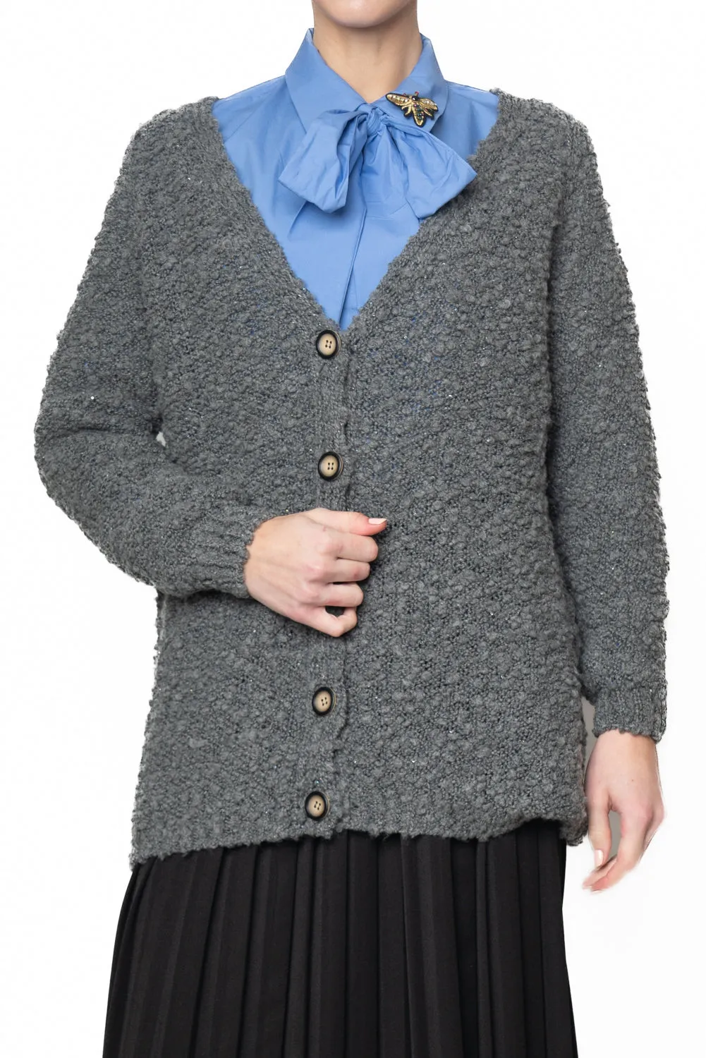 Cardigan buclè