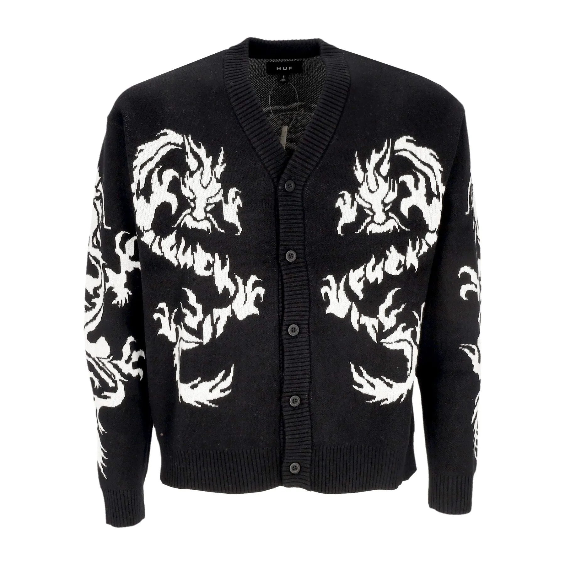 Cardigan Uomo Twin Dragon Cardigan Black