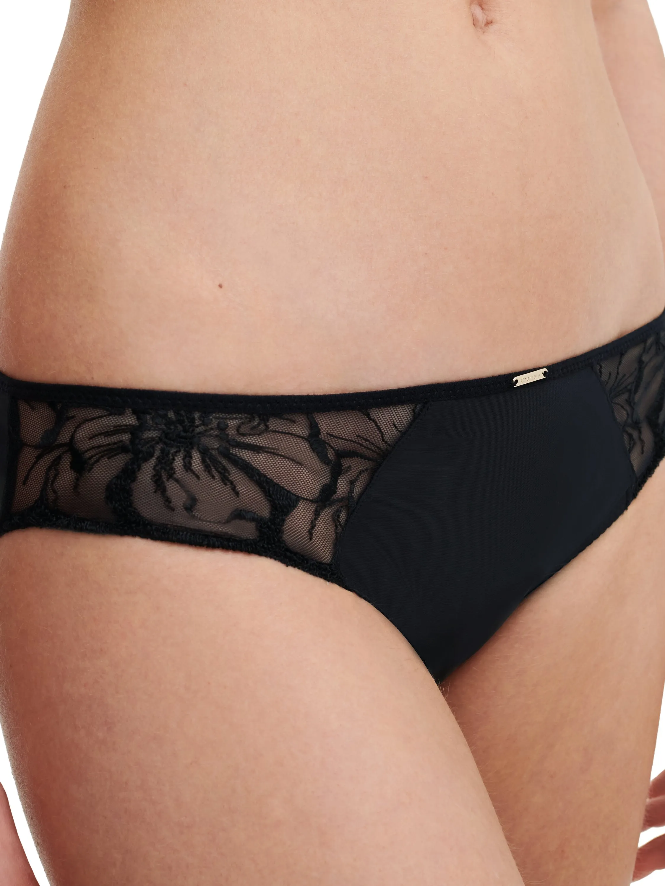  CHANTELLE   FLEURS - Slip broderie florale | Noir