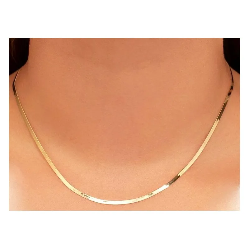 COLLANA PIATTA SNAKE IN ORO GIALLO 18 KT PIATTINA
