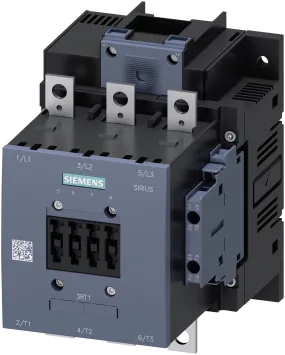 Contattore Siemens, serie Size S6, 3RT1, 3 poli, 3 NA, 150 A, 75 kW, bobina 110 V c.a.