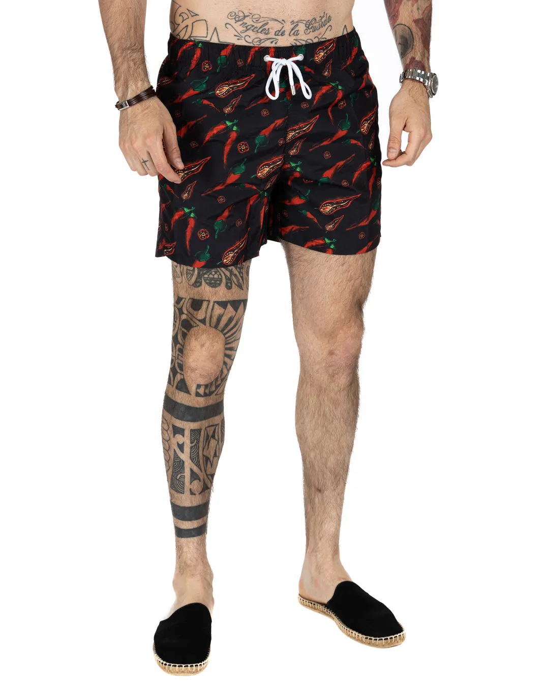 Costume da bagno - Fantasia peperoncino nero
