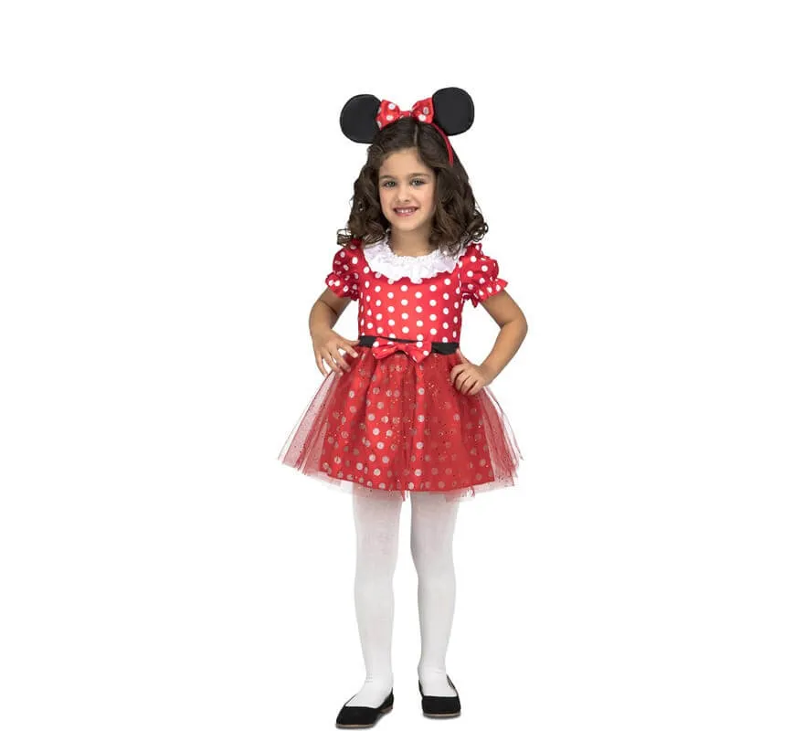 Costume da topo rosso per bambina e bebé