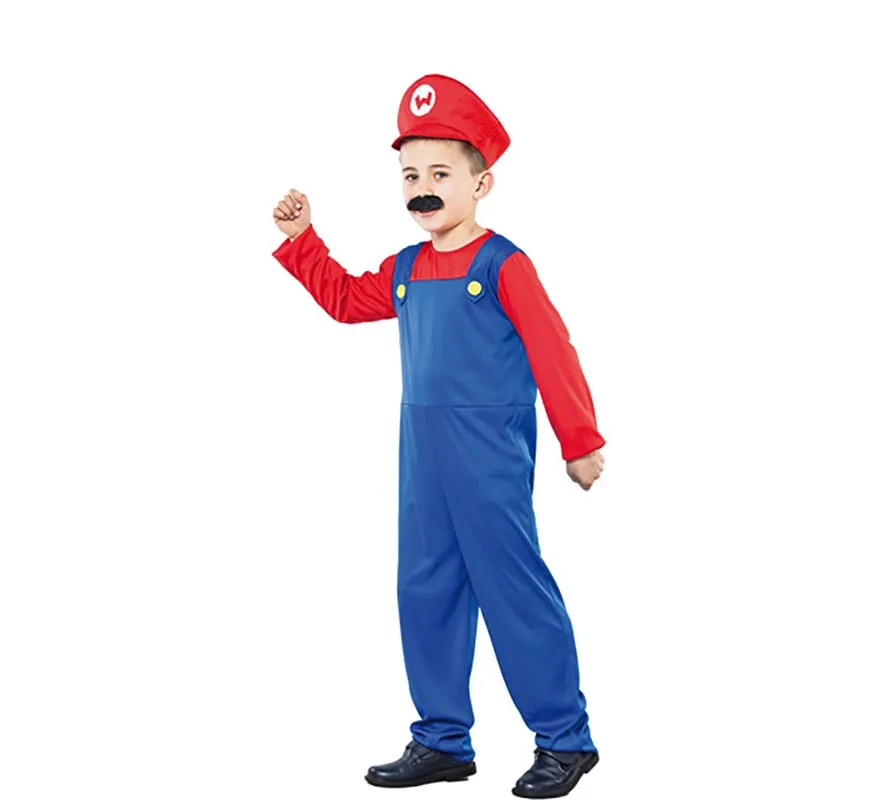 Costume rosso idraulico per un bambino