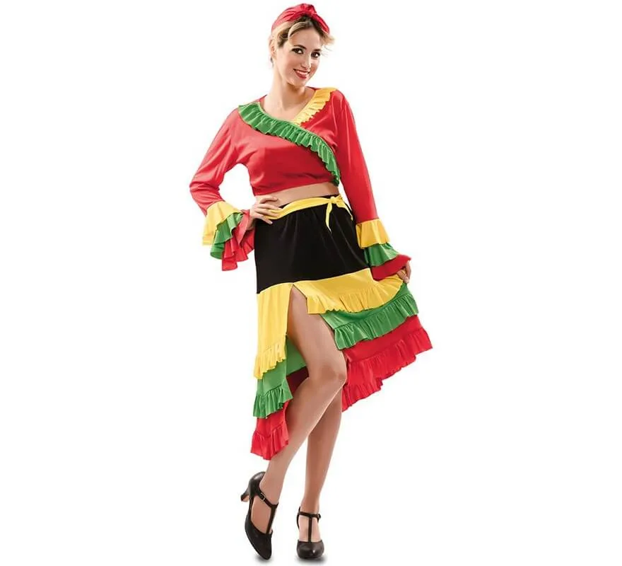 Costume rosso rumbera per donna