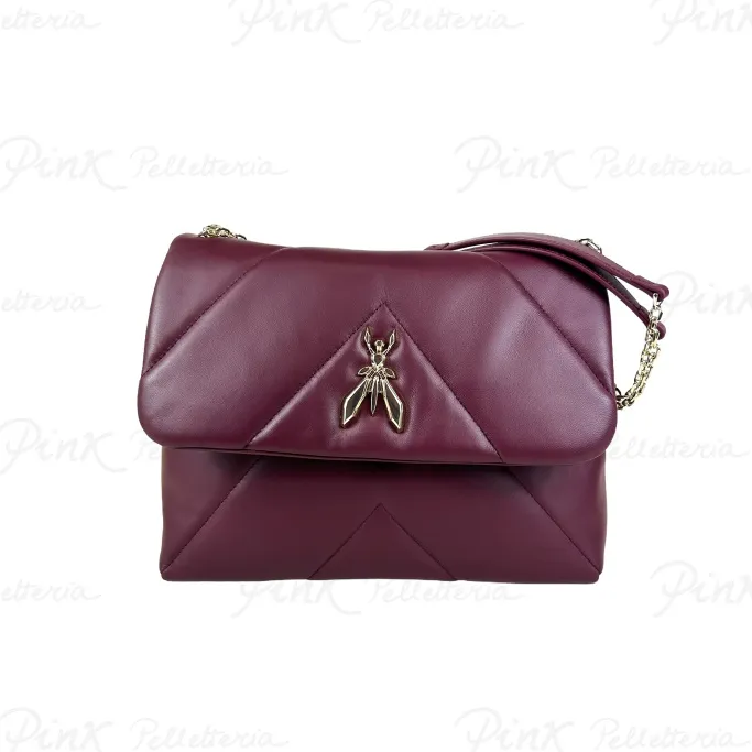 Crossbody Fly Padded Nero e Dark Plum Patrizia Pepe