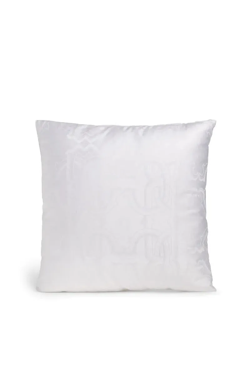 Cuscino Roberto Cavalli Logo 60x60 cm Raso di Cotone