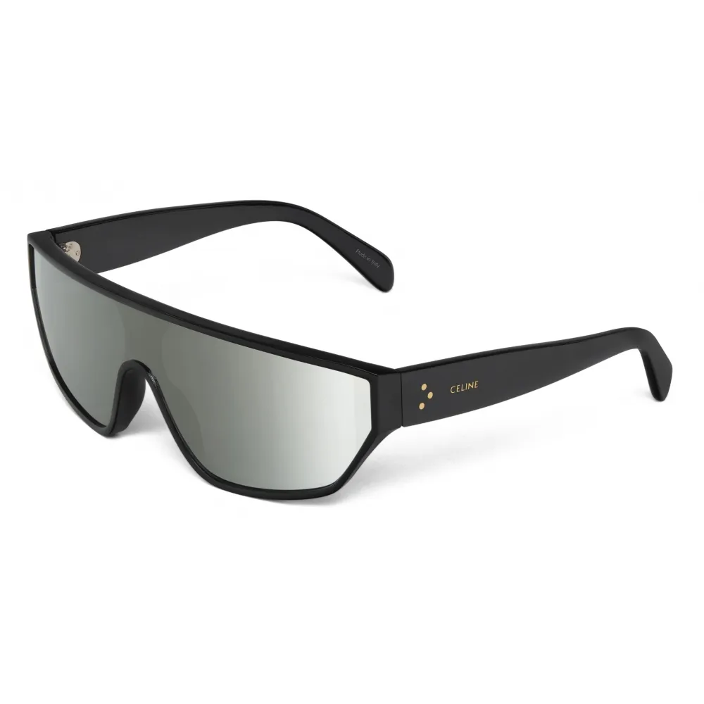 Céline - Occhiali da Sole Black Frame 32 in Acetato con Lenti Specchiate - Nero - Occhiali da Sole - Céline Eyewear