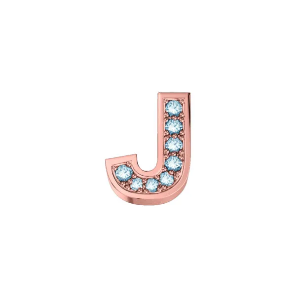 Elements - Lettere in oro rosa e diamanti