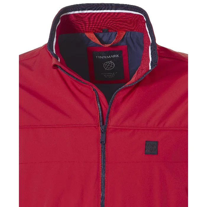 Finnmark giacca estiva slim fit antivento e impermeabile Rosso