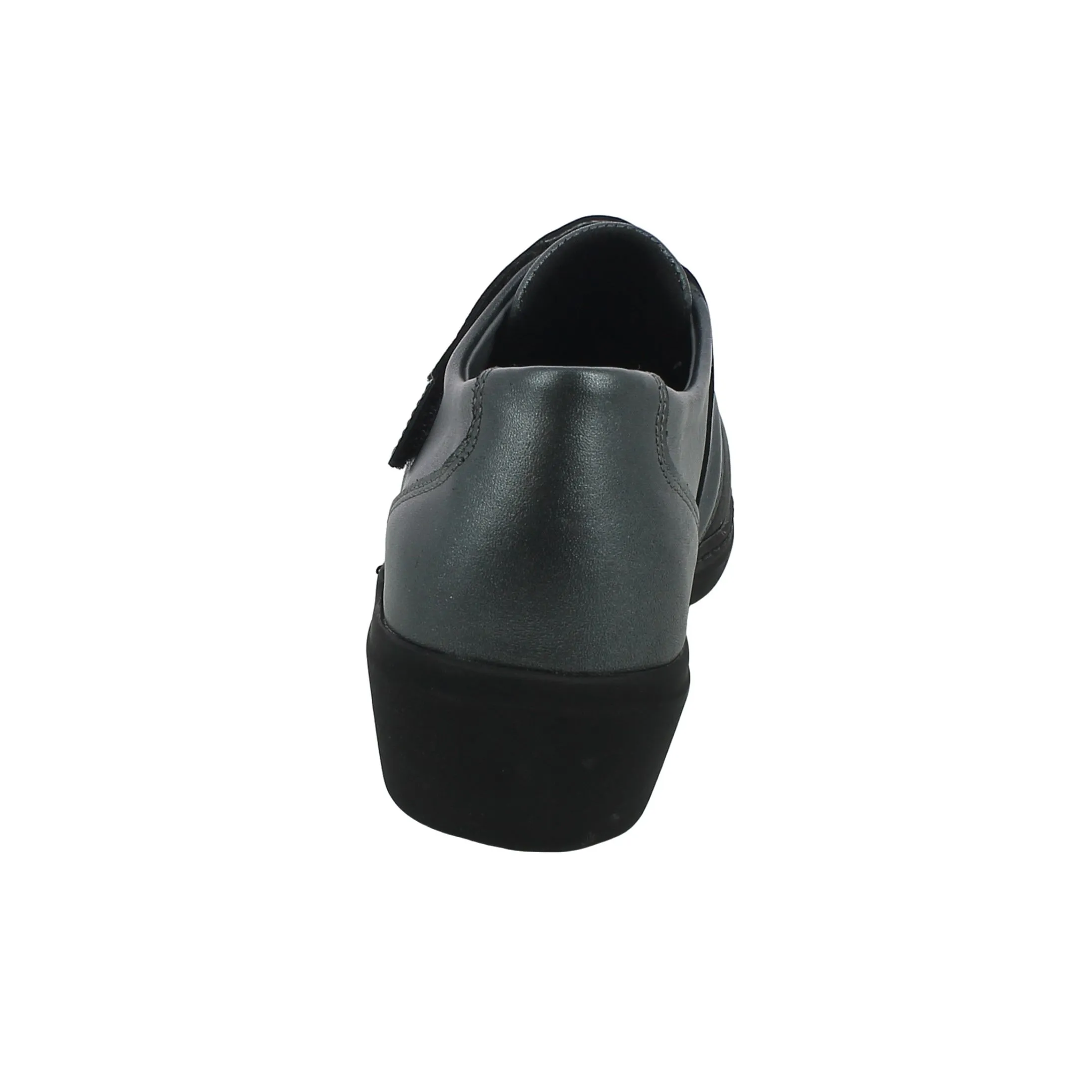 Florance  Scarpa in elastn e pelle nera con strappo 