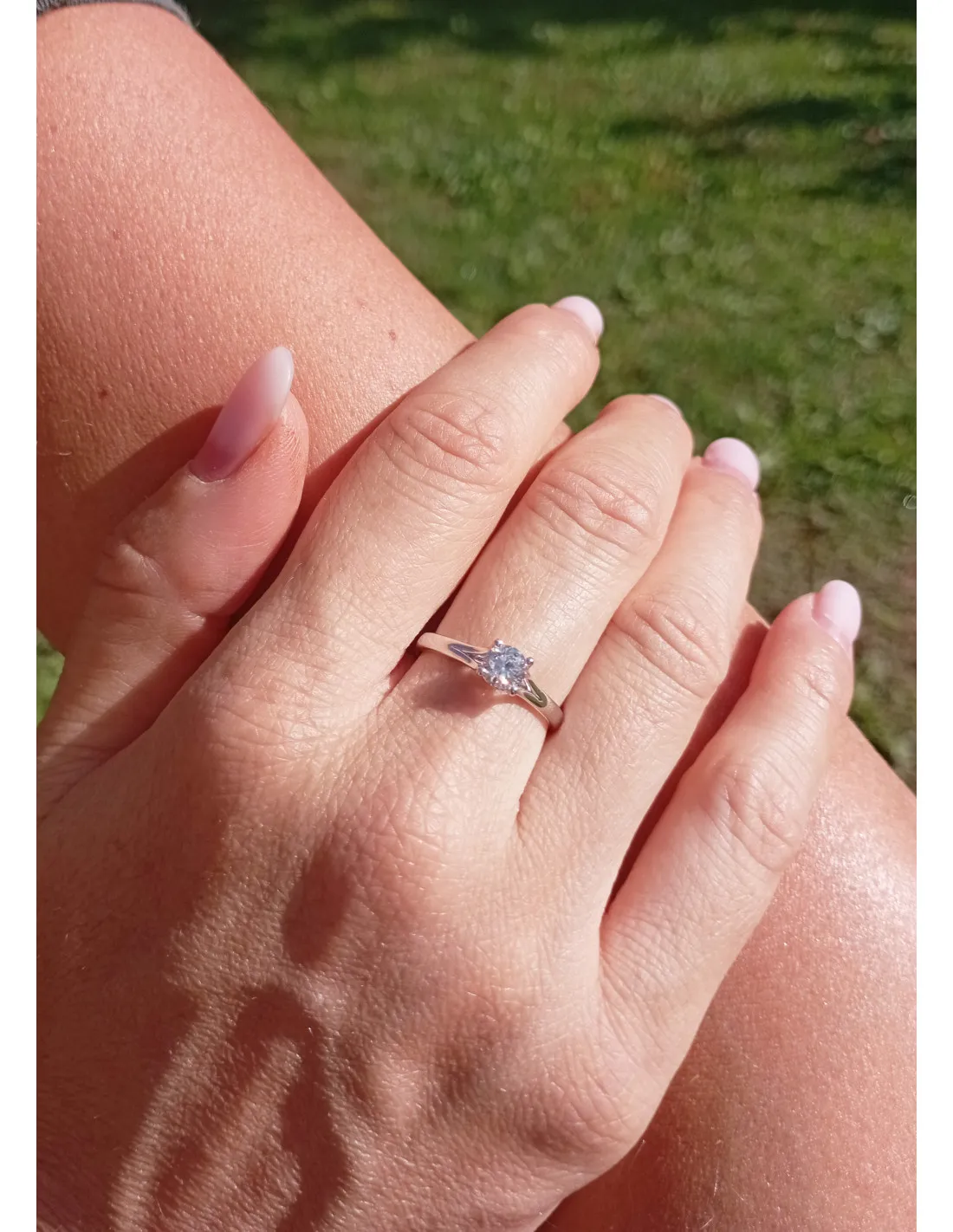 Golay collezione Infinite Love anello oro bianco e diamante ct. 0.53