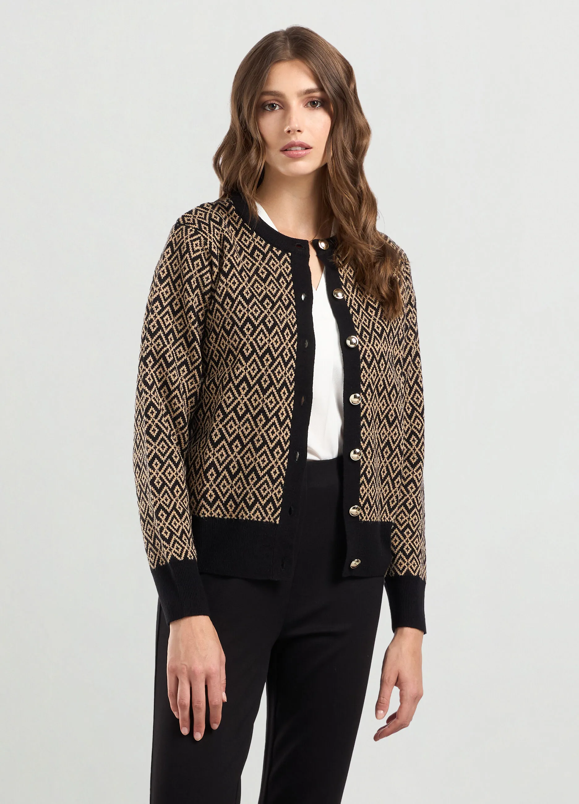IWIE  Cardigan jacquard donna