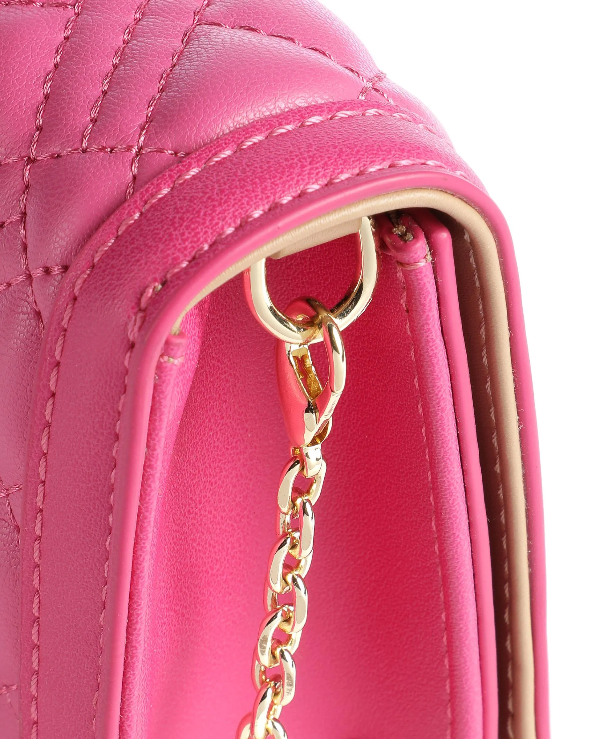  Love Moschino Quilted Borsa a tracolla pelle sintetica fucsia  