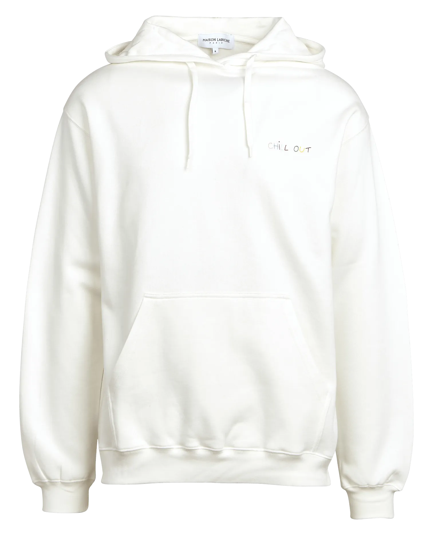  MAISON LABICHE   REAUMUR CHILL OUT /GOTS - Felpa regular fit con cappuccio ricamata Chill out in cotone bio | Bianco