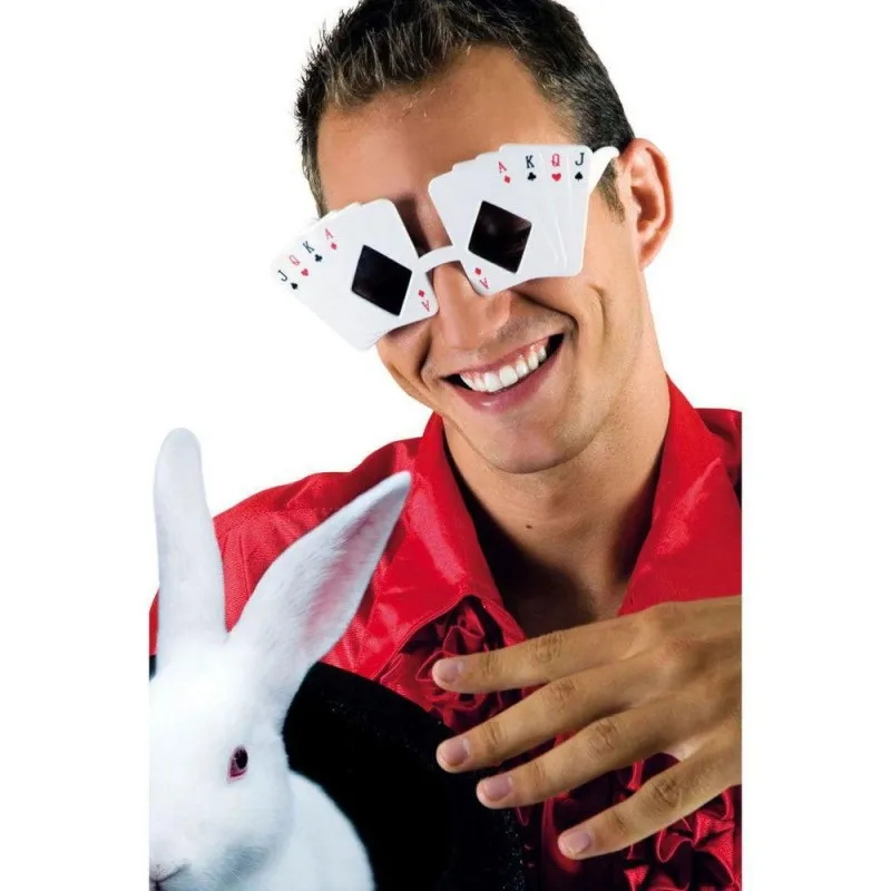 Occhiali carte da gioco poker gadget decorazione feste