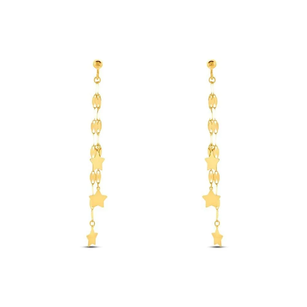 Orecchini Pendenti Stella Beverly Oro Giallo 375/1000 1416759