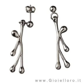 Orecchini Pensieri Felici G2001-B in oro Bianco