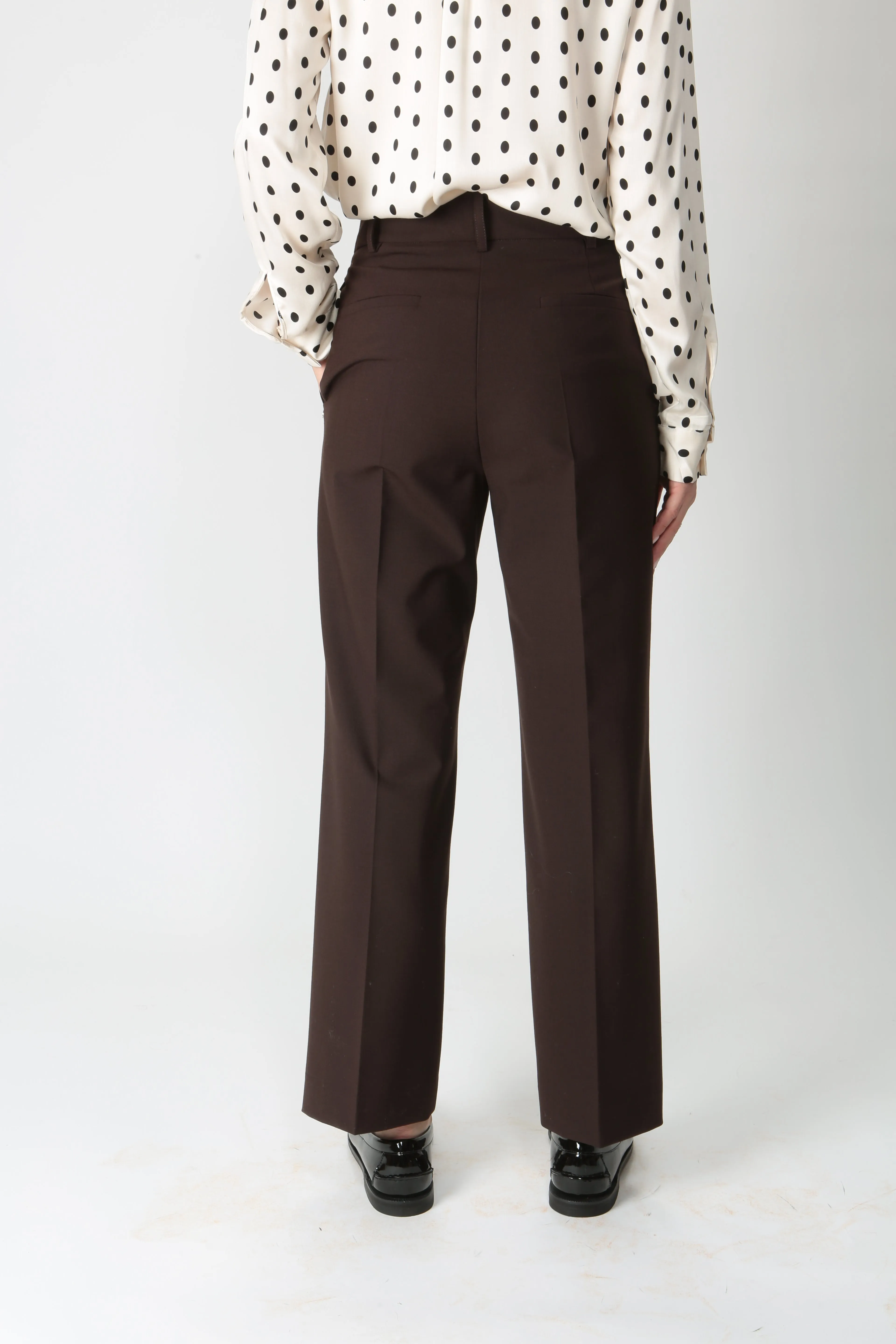 Ottod'ame Pantalone in misto lana WHI- DP9686-1