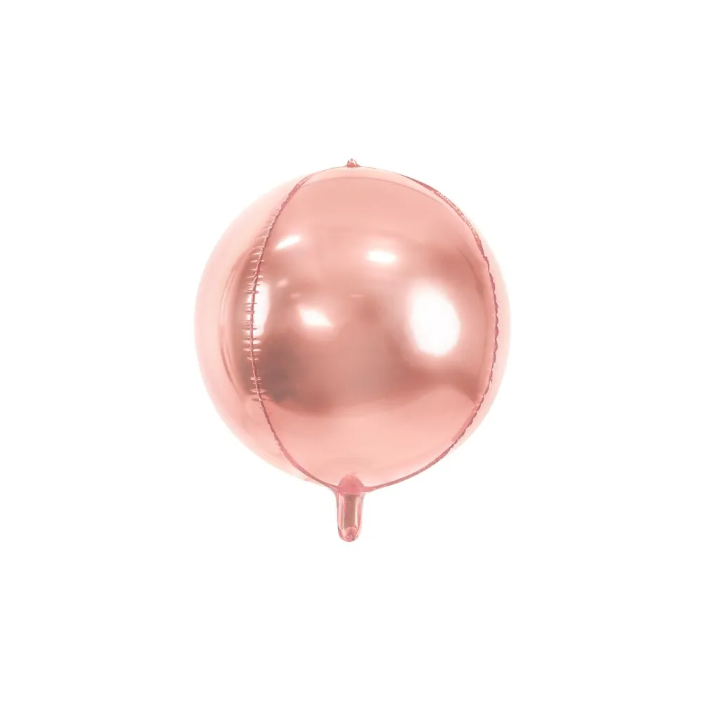 Palloncino Mylar Foil Tondo Rosa Gold Metallizzato, elio  misura Ø 45 cm