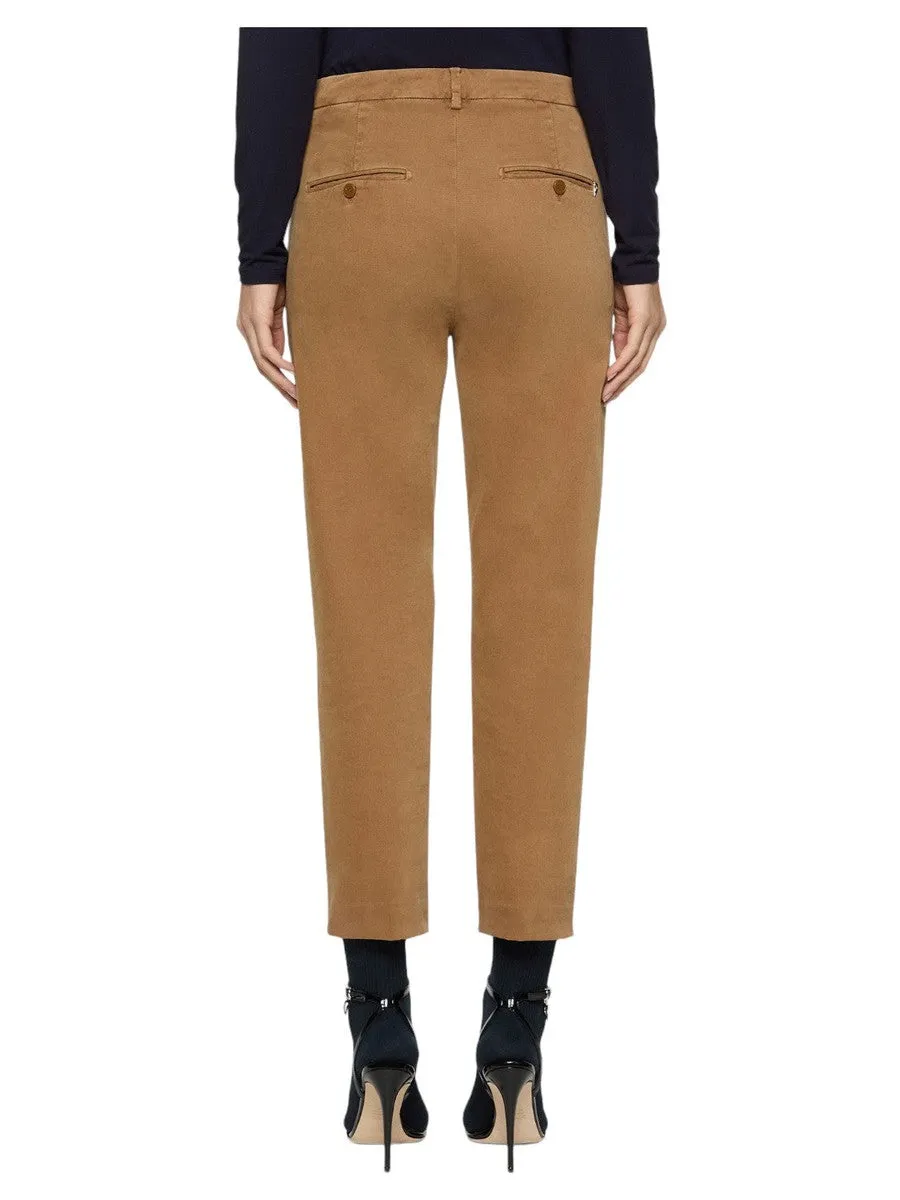 Pantaloni Nima in Gabardina Mano Pesca
