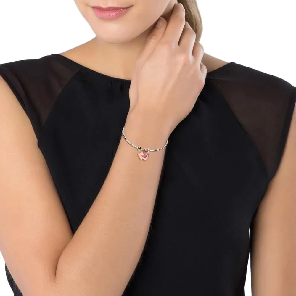 Pendente Maiale Love Beats Argento Rosa 925/1000 1665015