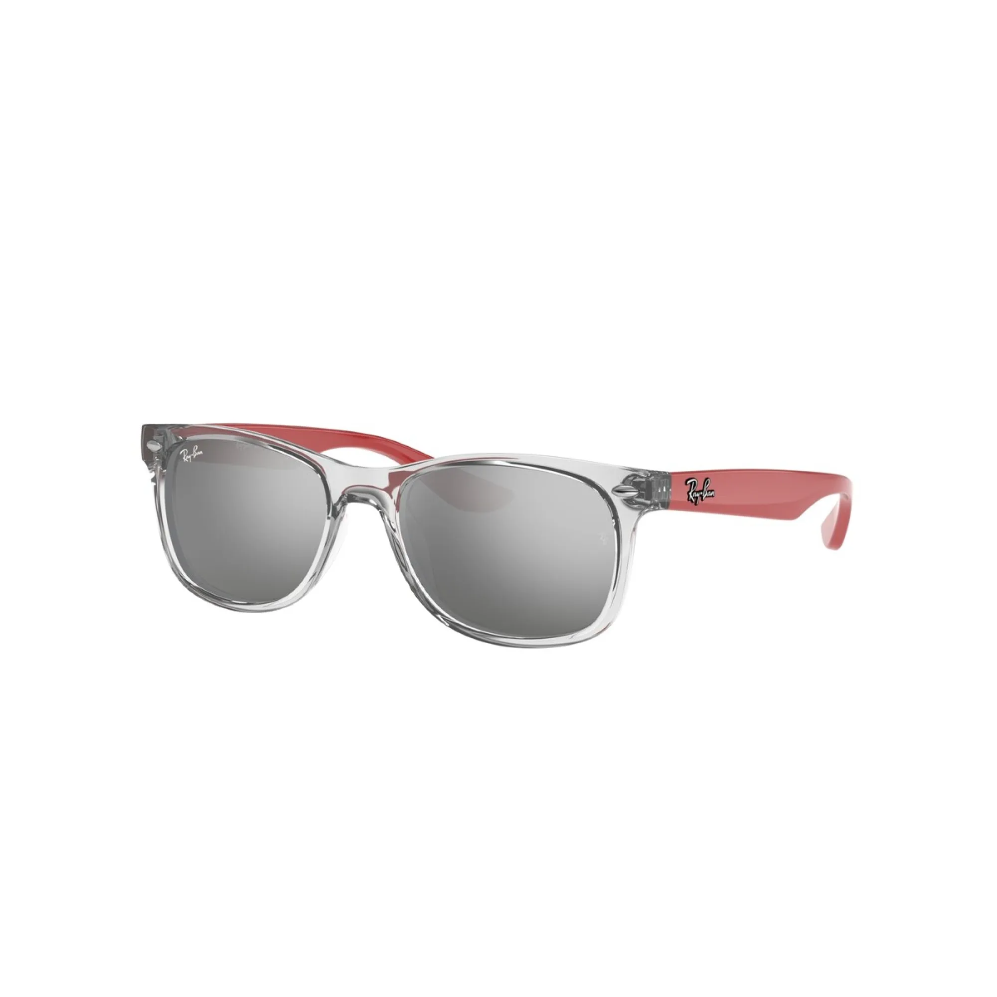   Ray-Ban Junior RJ 9052S Junior New Wayfarer 70636G Grigio Trasparente | Occhiale Da Sole Bambino Unisex 