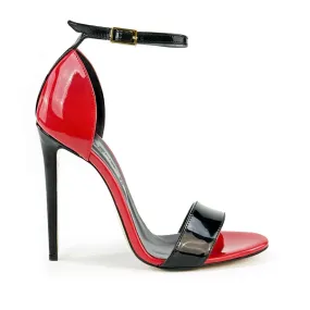 Sandalo vernice rossa/ nera – COD. 27833 