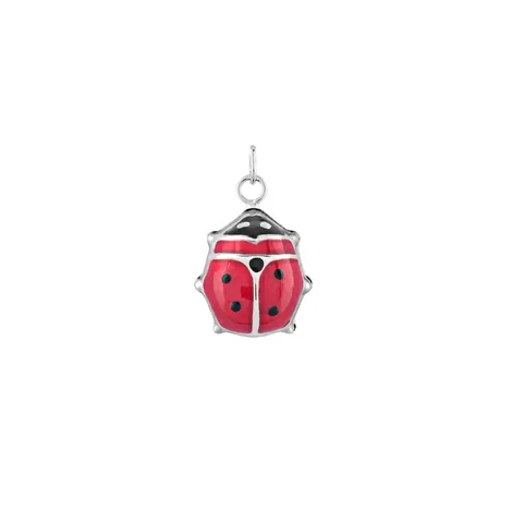SARNIORO Ciondolo unisex coccinella media oro bianco 18kt
