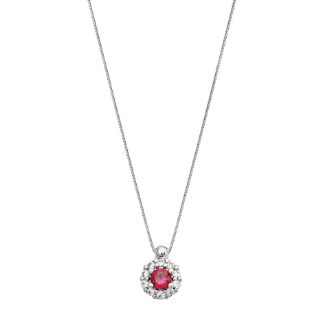 SARNIORO Girocollino donna con centrale in oro bianco 18kt