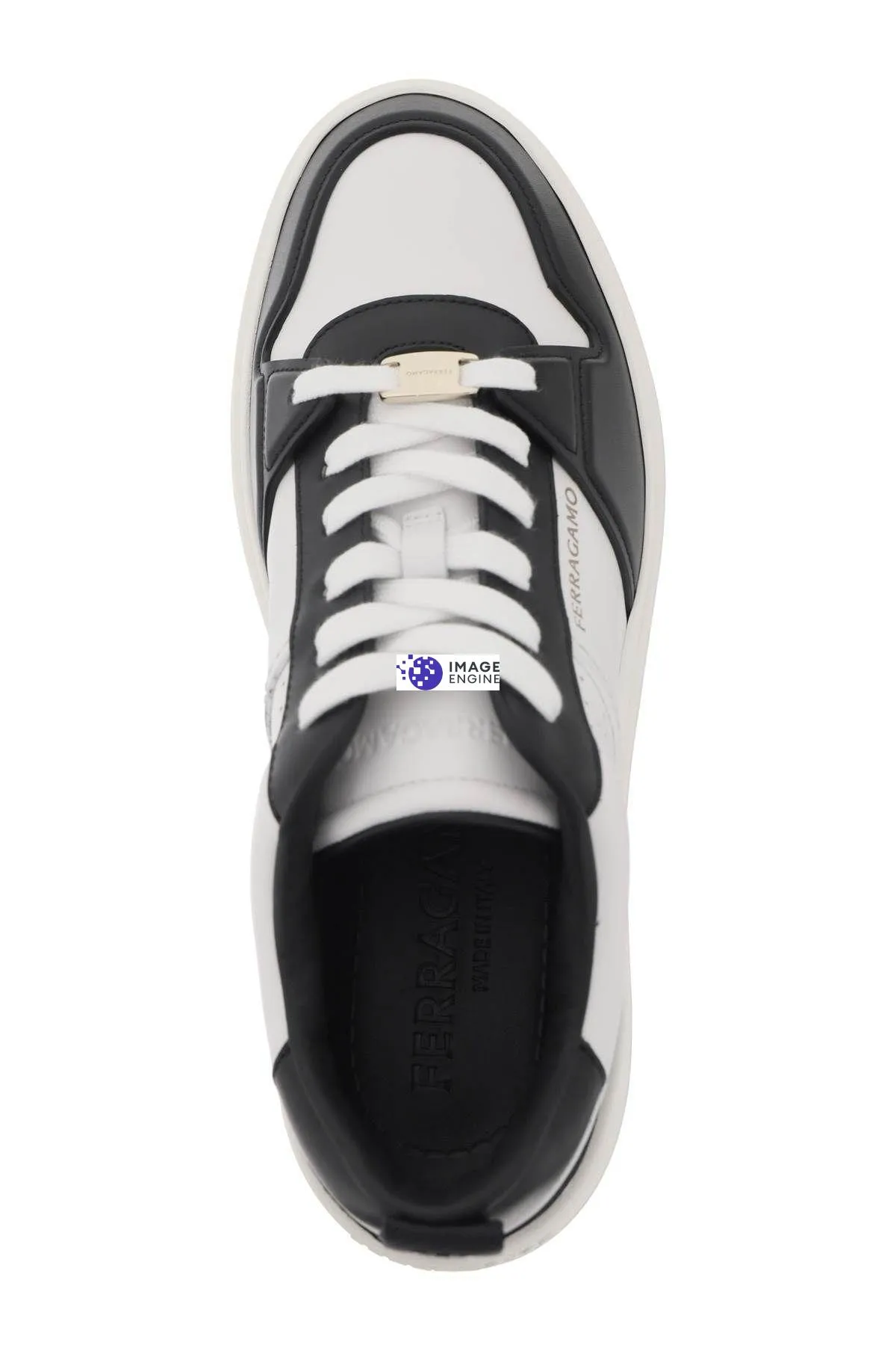 Sneakers in pelle bicolore