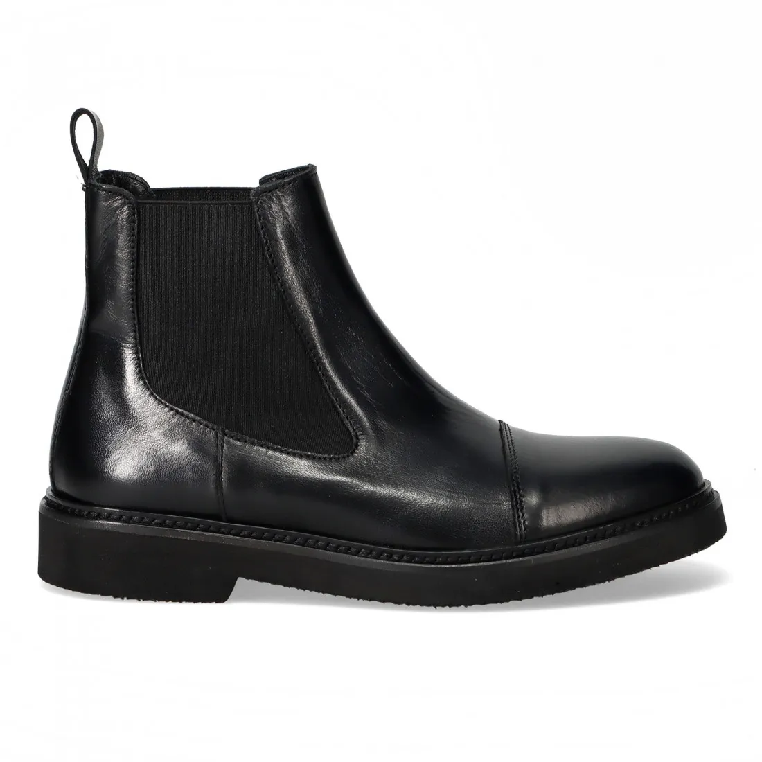 Stivaletto beatles donna Sangiorgio nero in morbida pelle