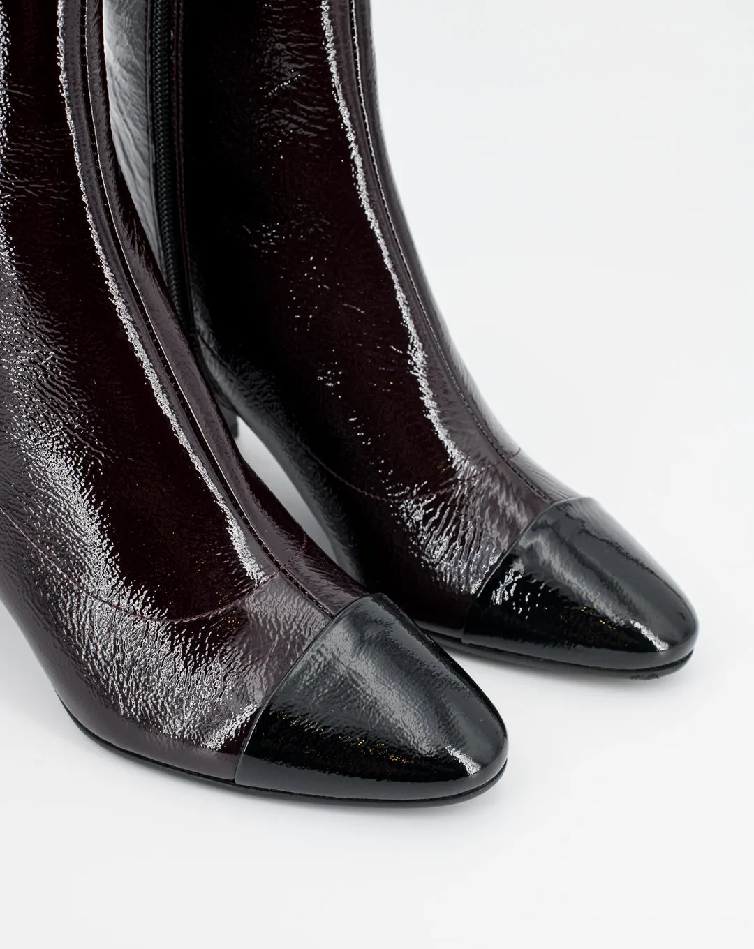 STIVALETTO - NERO(PUNTA)/BORDEAUX