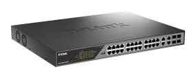 Switch Gigabit D-Link Gigabit, 10/100/1000Mbit/s, 28 porte, Montaggio rack , Sì
