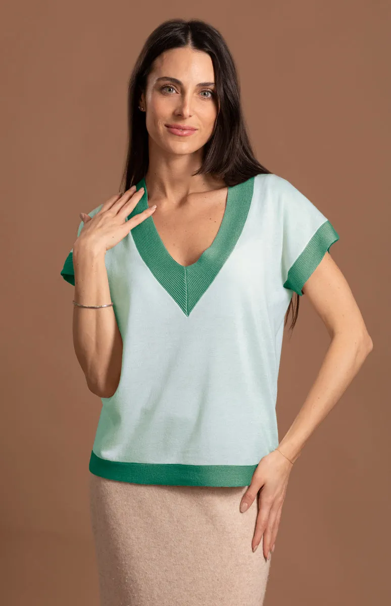 T-shirt Scollo V Elegante