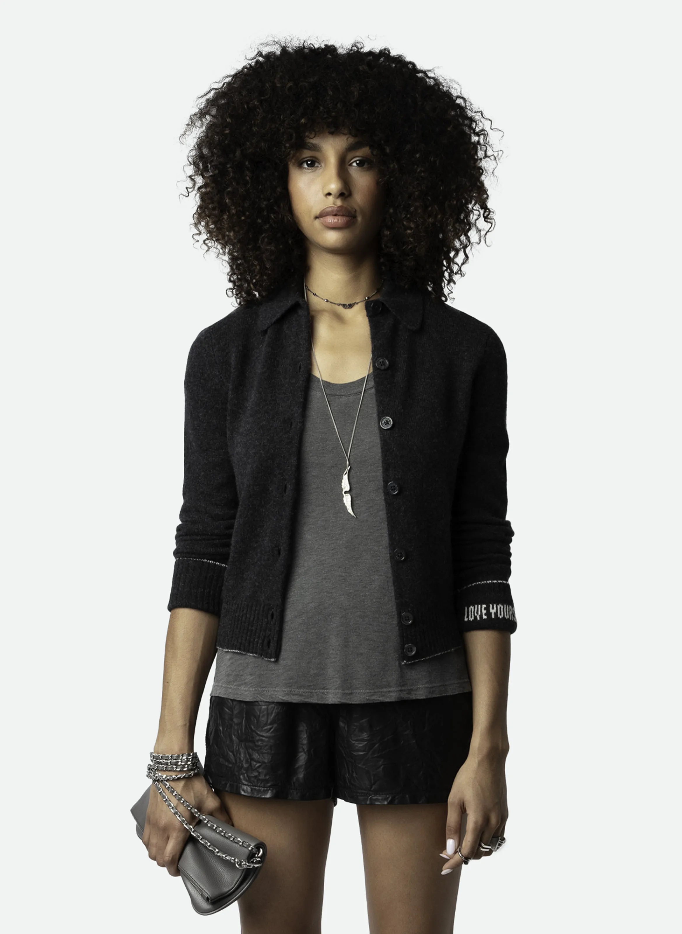  ZADIG&VOLTAIRE   VOLTIA - Cardigan diritto in cashmere | Grigio